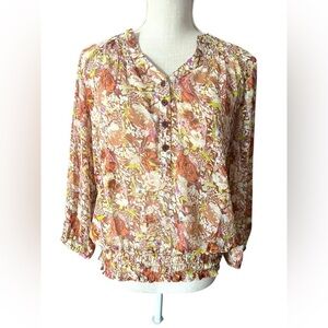 Christopher & Banks Multicolor Floral Blouse Sz.P/M